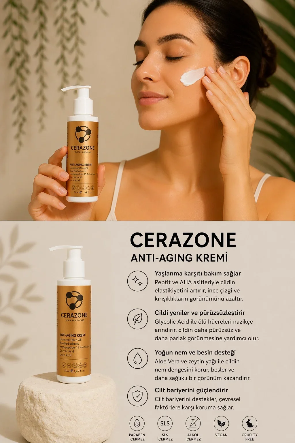Anti Aging ve Kırışıklık Karşıtı 3 Parça Bakım Seti Yaşlanma Karşıtı Serum Krem ve Maske