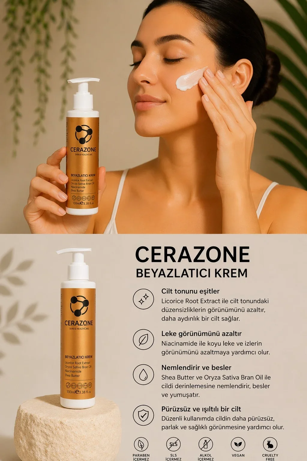 3 Parça Lekeli Ciltler İçin Yaza Hazırlık Seti Aydınlatıcı Serum Beyazlatıcı Krem Güneş Kremi