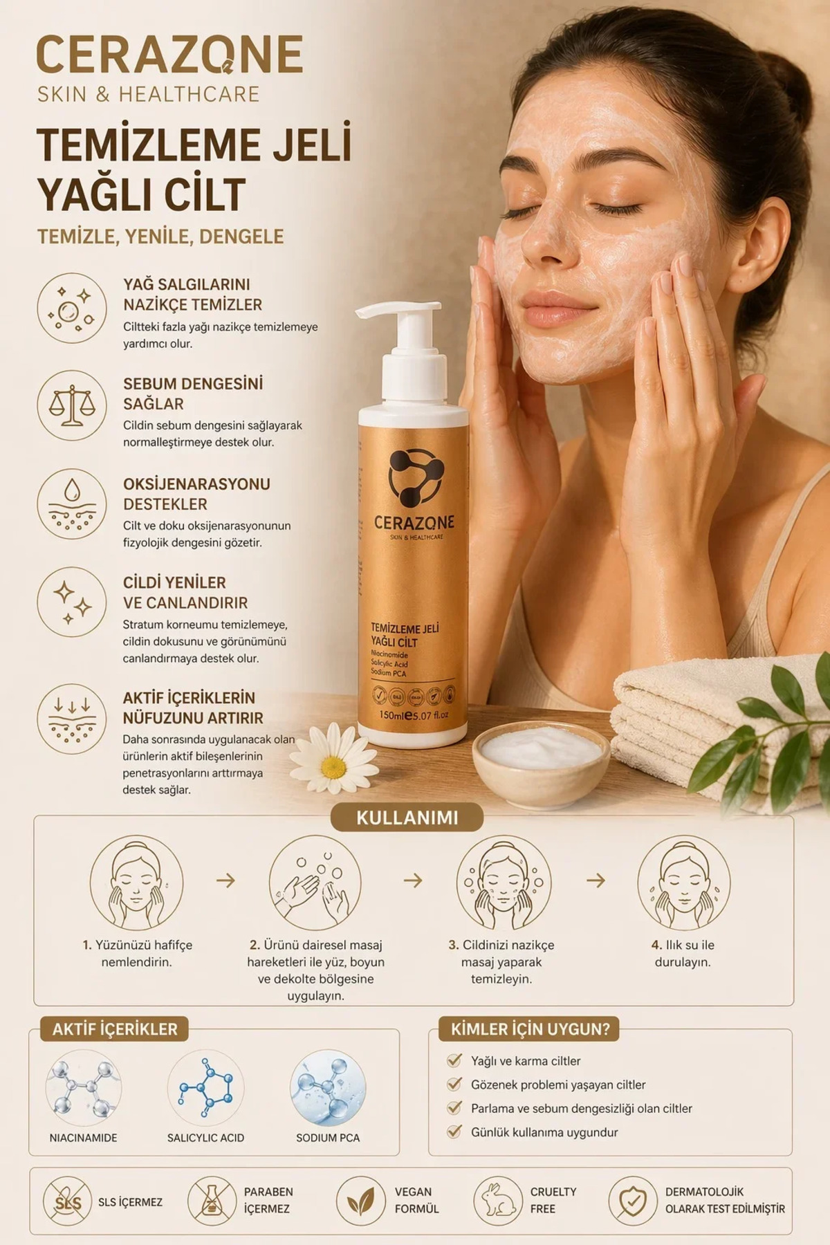 Yağlı ve Akneli Ciltler İçin Sebum Dengeleyici Sivilce Karşıtı 3lü Temel Bakım Seti